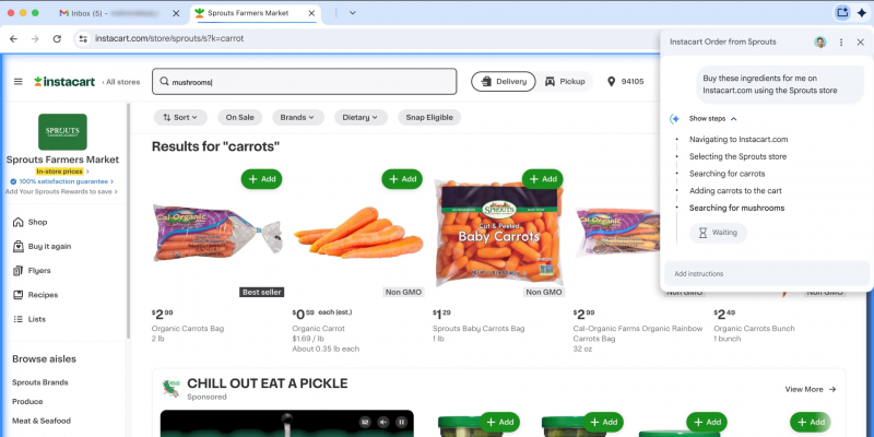 Google встроит ИИ-агента Gemini в Chrome &mdash; он сможет выполнять задачи за пользователя