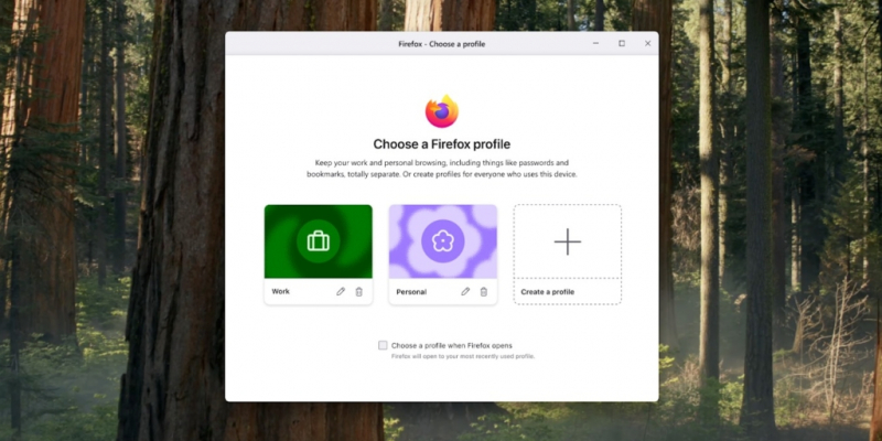 В Firefox появятся профили для разделения личных, рабочих и других задач