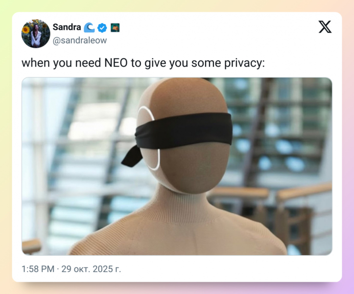 В Сети высмеивают домашнего робота NEO, которым будет управлять оператор &mdash; собрали мемы и&nbsp;шутки