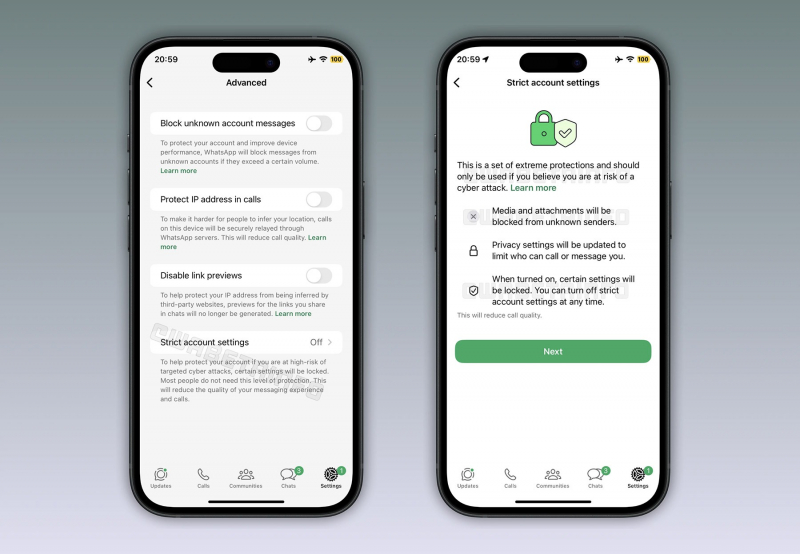 В WhatsApp появится &laquo;экстремальный режим аккаунта&raquo; для защиты от мошенников